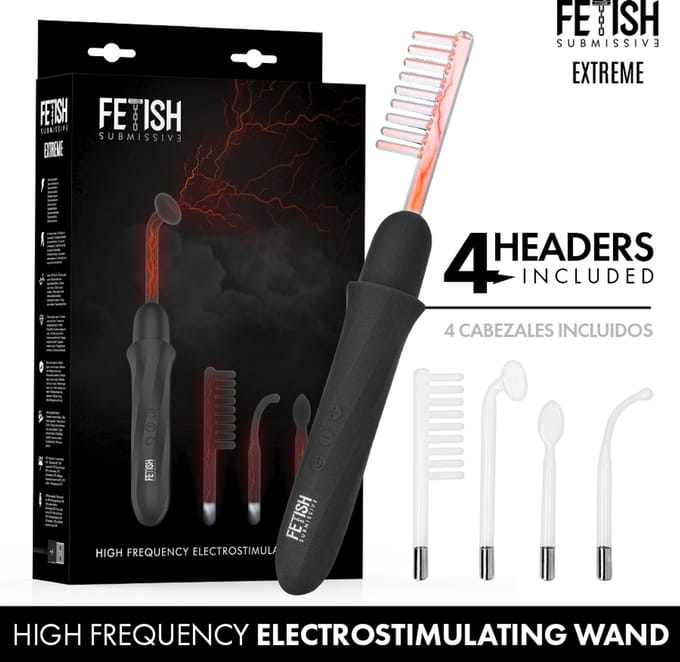 Electro-Stim violet wand met accu
