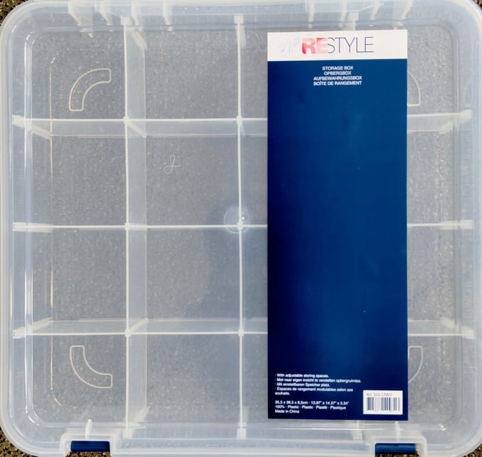 ReStyle Standaard opbergbox 35,5 x 36,5 x 8,5 cm met 16 vakken