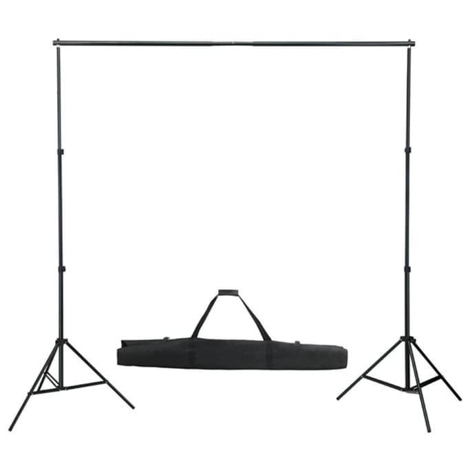 vidaXL - Fotostudioset - met - lampen, - achtergrond - en - reflector