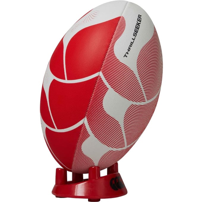 Canterbury Thrillseeker Rugbybal (Wit/rood)