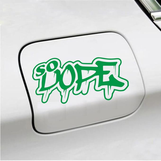 Bumpersticker - So Dope - 8,2 X 15 - Groen