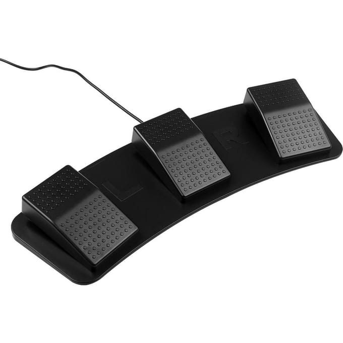 FS23PM USB drievoudige voetschakelaar Multifunctionele aangepaste mechanische voetpedaalschakelaar voor afbeelding zwart