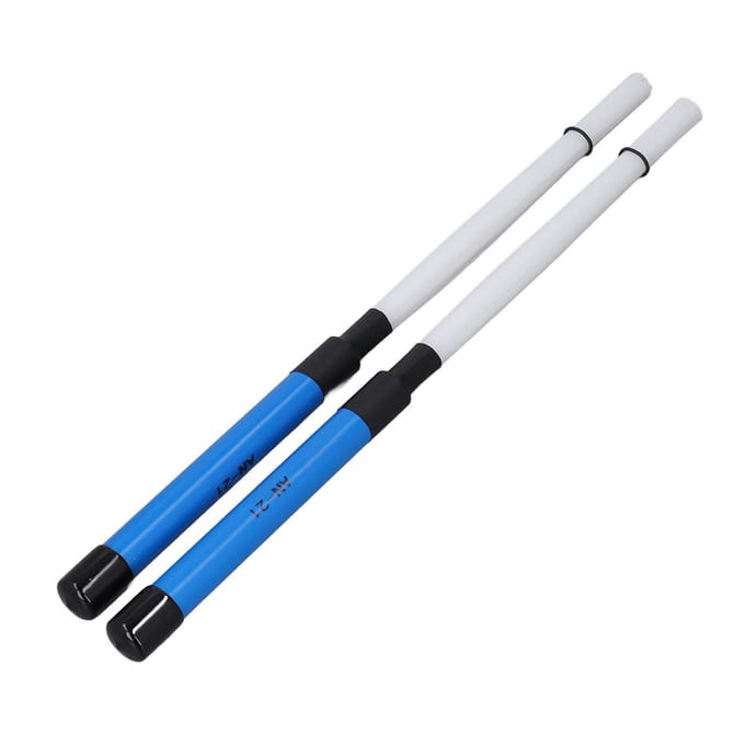 1 Paar Jazz Drum Borstels ABS Nylon Draad Draagbare Drumstok Borstel Percussie Instrument Accessoires blauw