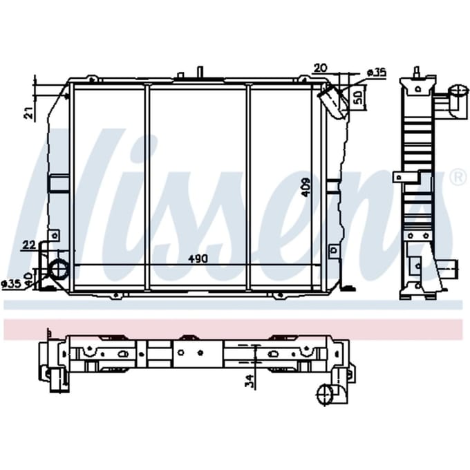 Radiator, motorkoeling NISSENS 64737
