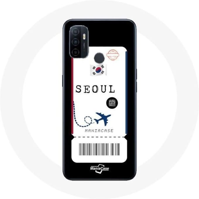 Coque Oppo A53 Billet d'avion Seoul Corée du Sud