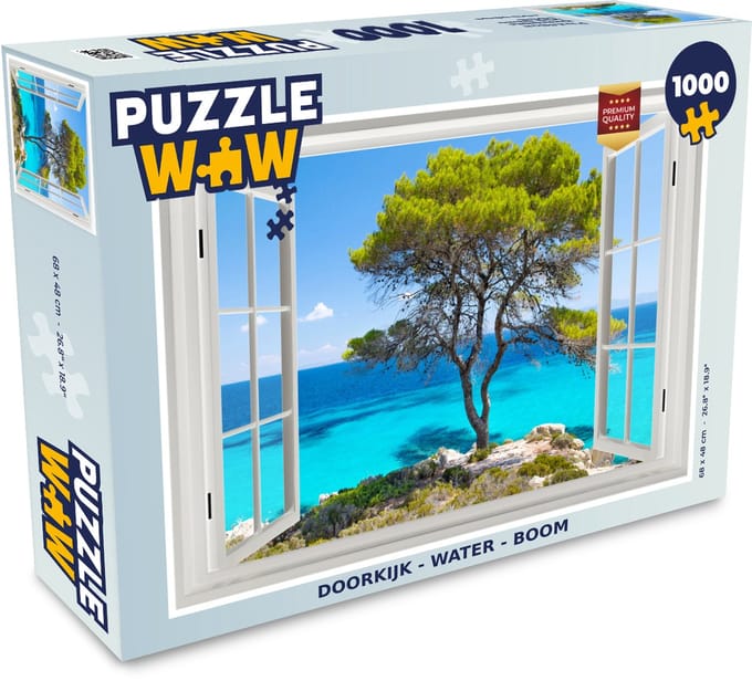 Puzzel Doorkijk - Water - Boom - Legpuzzel - Puzzel 1000 stukjes volwassenen