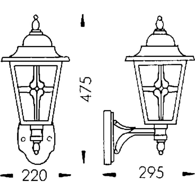 Albert Leuchten Aantrekkelijke buitenwandlamp 763 B