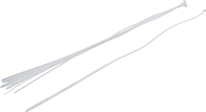 BGS Kabelbinder assortiment - wit - 8,0 x 1000 mm - 10 delig
