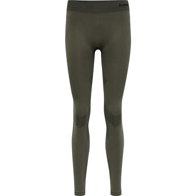 Hummel First SS Training Tight Dames - thermobroek - bruin - Vrouwen