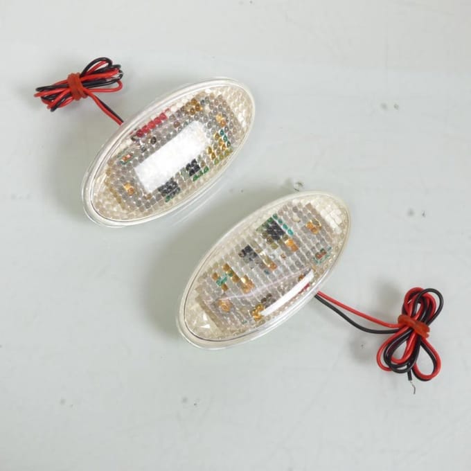 Clignotant œil de chat transparent LED pour auto moto scooter quad feu décoratif