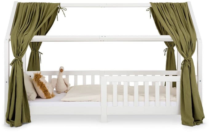 Mousseline-hemel voor het kinderbedje NENA, set van 2 – donkergroen