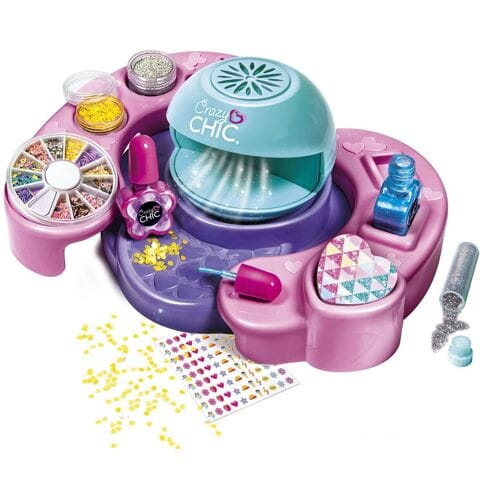 Clementoni Crazy Chic - Nagelstudio - Kinder Nagellak met Drooglamp - 12-delig - Vanaf 12 jaar