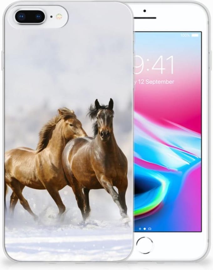 Apple iPhone 7 Plus | 8 Plus TPU Hoesje Paarden