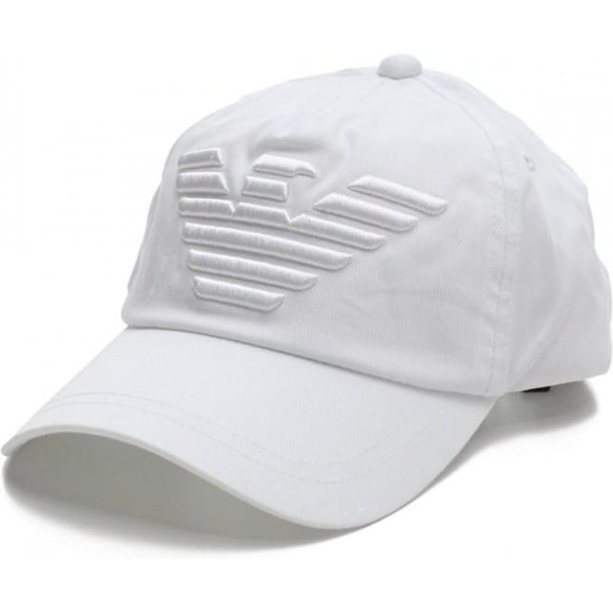 Emporio Armani opvallende baseballpet wit white