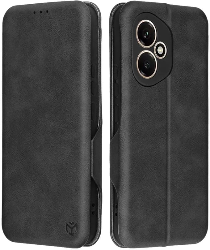Hoesje geschikt voor HONOR 400 - Techsuit Safe+ Book Wallet Case - Zwart