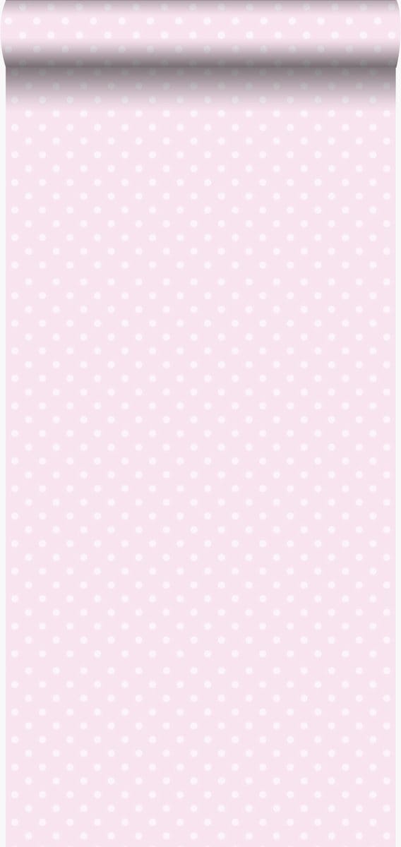 Origin Wallcoverings behang stippen glanzend roze - 346818 - 53 cm x 10,05 m