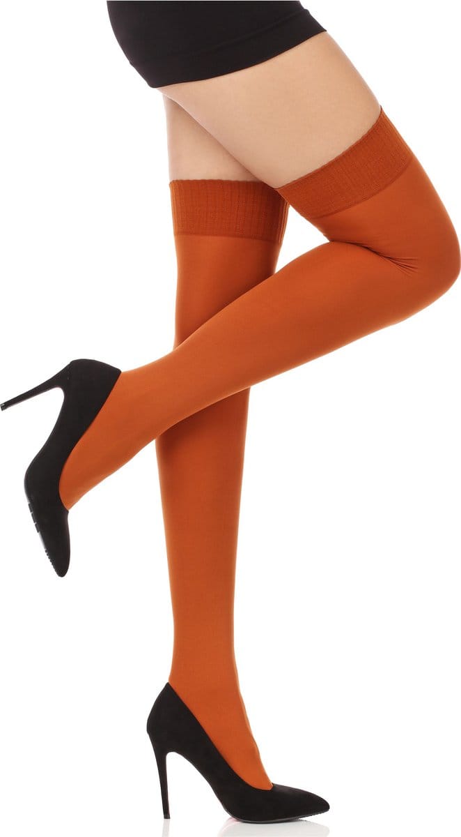 Merry Style MS-SS-T8002 Dames Panty - 40 DEN- Overkniekousen - Polyamide - Ginger - Universeel Formaat