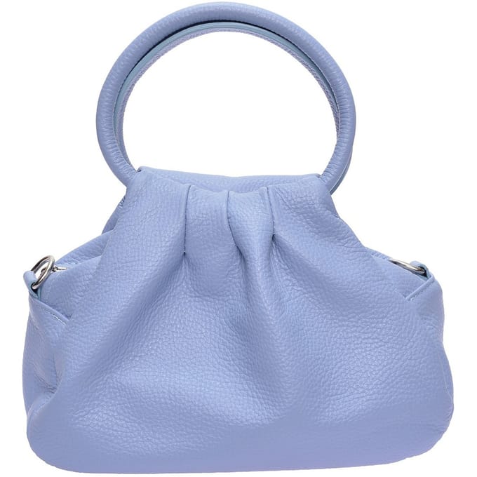 Luisa Vannini Turquoise Rundleer Tas
