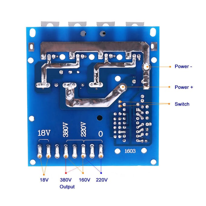 DC-AC Converter DC12V naar 220V 380V 18V AC 500W Omvormer Board Transformator