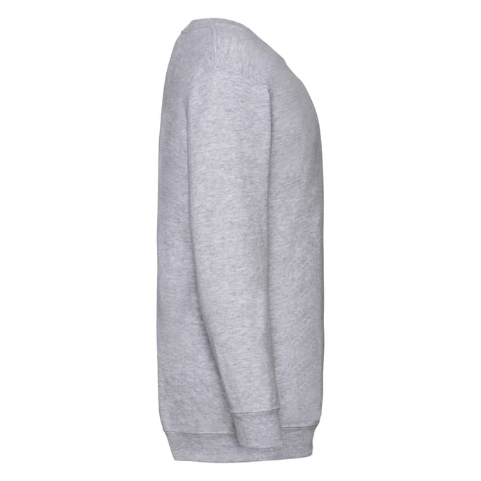 Fruit Of The Loom Childrens Unisex Set In Sleeve Sweatshirt (Heather Grijs)