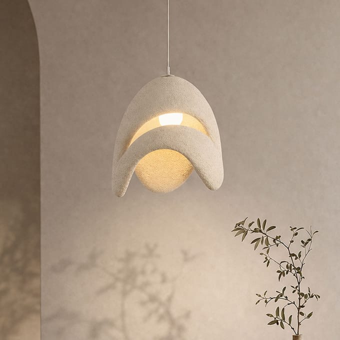 Milton & Oldbrook Japandi Hanglamp Ø 50 cm Pleven Beige Steenlook