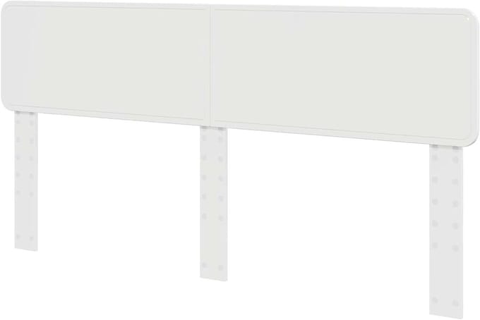 Hoofdbord Bewerkt Hout - Bed Hoofdeinde - Ontspannen in Bed - Modern Minimalistisch Design - 200 cm - Wit