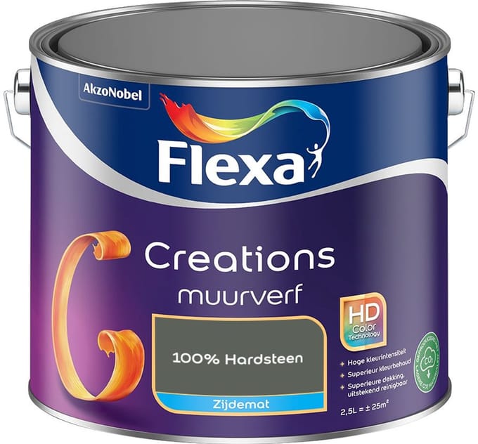 Flexa - Creations Muurverf Zijdemat - 100% Hardsteen - Mengverf - 2,5 L