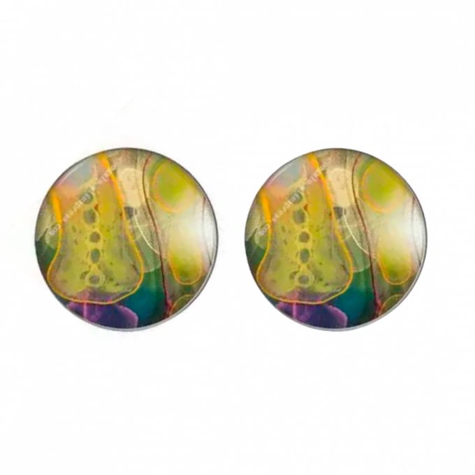 Clip Oorbellen- Larissa-2 cm geel