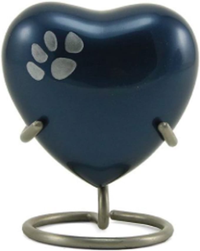 Urnencenter© - Moonlight Odyssey Paws Dieren Hartjes Urn - Mini urn - Urn Hond - Urn Kat - Deelbewaring - 50ml