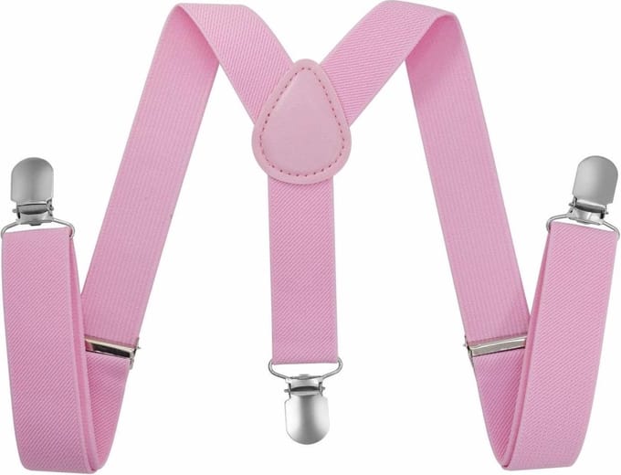 Fako Fashion - Kinder Bretels - Kinderbretels - Effen - 65cm - Roze