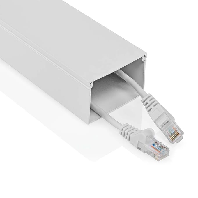 Nedis Kabelmanagement - Buis - 1 Stuks - Maximale kabeldikte: 40 mm - Aluminium - Wit