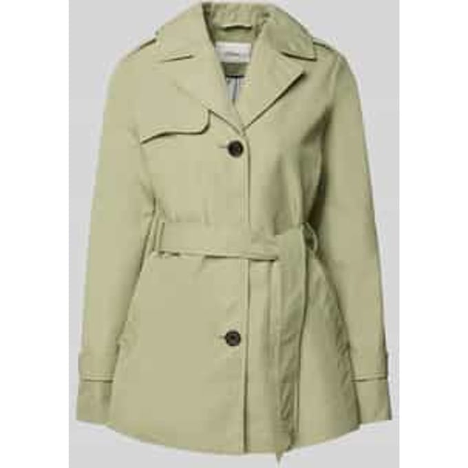 Regular fit Trenchcoat van Katoenmix