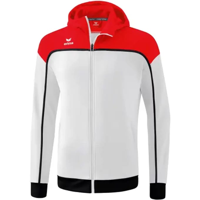 Erima Change Trainingsjack Met Capuchon Kinderen - Zwart / Rood / Wit | Maat: 152