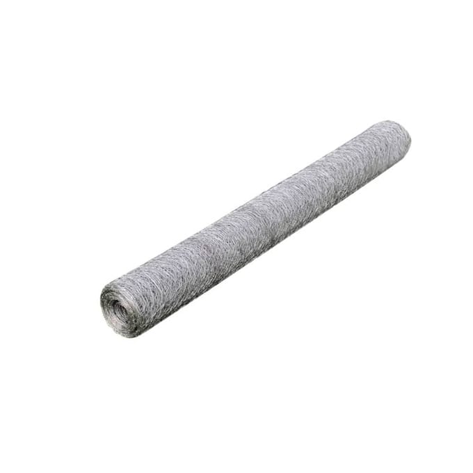 vidaXL - Kippengaas - 25x0,5 - m - gegalvaniseerd - staal - zilverkleurig