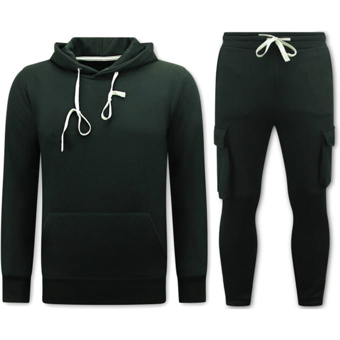 Joggingspak Heren - Oversized Huispak - Dik Geweven - Zwart