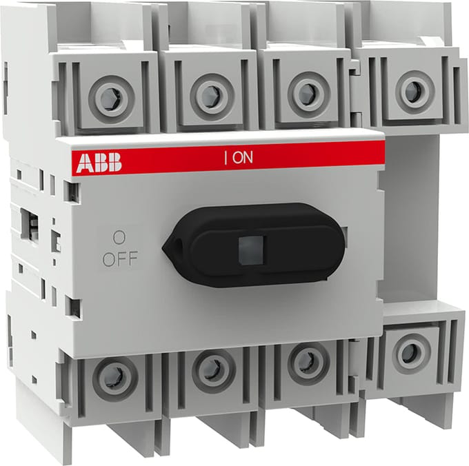 ABB OT125M4 Schakelaar Ontkoppelaar 125A 4-Pool DIN Rail - 1SCA022429R9220
