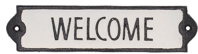 Bordje welcome van gietijzer