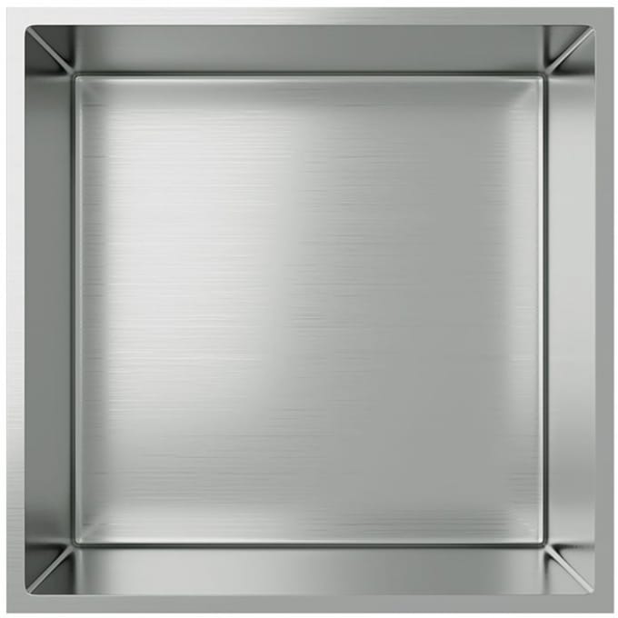 ALONI inbouwnis – 30x30x7 cm – geborsteld chroom