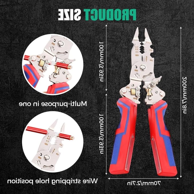 Multifunctionele Tang - Draadstripper - Elektrisch Repareren - Met Spanningstester - 13-in-1 - Zilver