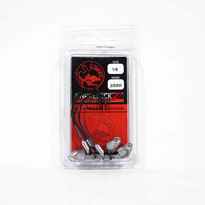 Tackle Tactics TT SnakelockZ jigkop 1/8 oz 2/0 XH 3/pak (6412)