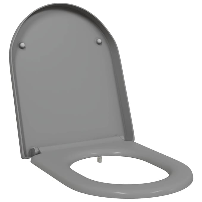 vidaXL - Toiletbril - Grijs - 49 - x - 36 - x - 4 - cm - Duroplast