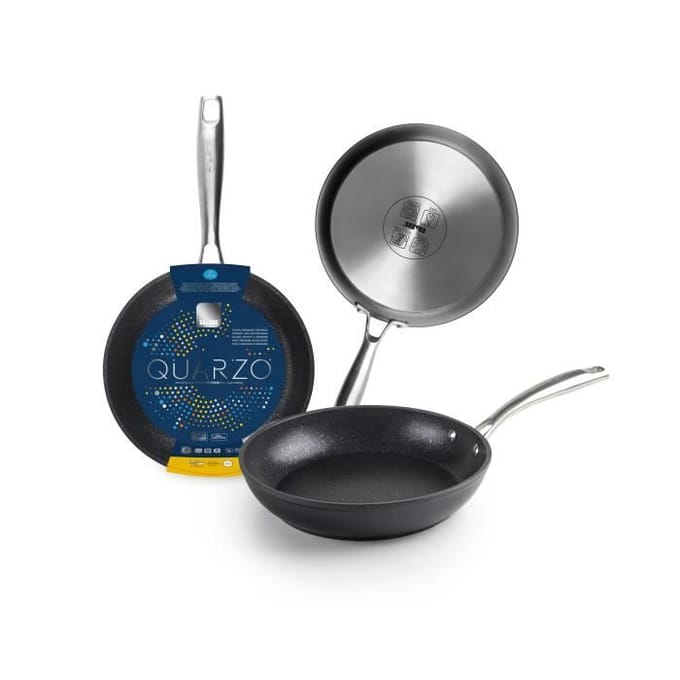 IBILI - Poêle Quarzo, 24 cm, Aluminium, Antiadhésif Quantanium, Compatible avec l'induction