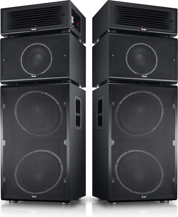 Teufel POWER HIFI stereo set - Modulair bluetooth luidsprekersysteem - Set van 2 - zwart