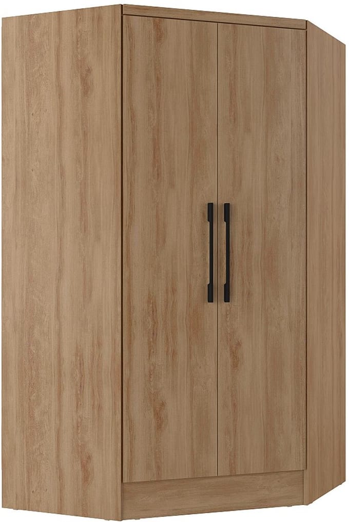 Vente-unique Hoekkast met 2 deuren - L101 cm - Kleur: houteffect - AURALI