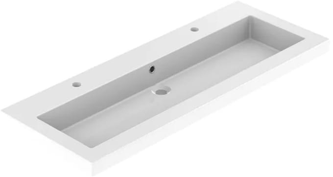 Allibert Dyspo Enkele Wastafel 120cm Glanzend Wit