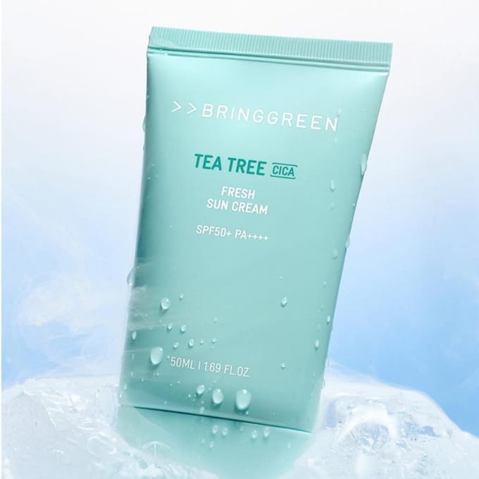 [BRING GREEN] Tea Tree Cica Fresh Zonnebrandcrème SPF 50+ PA++++ 50ml white