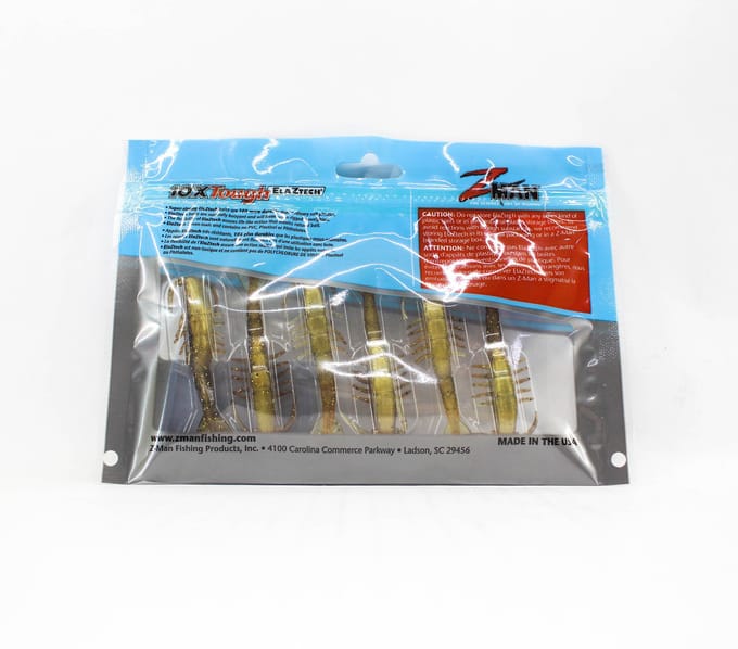 Zman Soft Lure Salty Ned ShrimpZ 2,5 Inch 6/Pack Rootbeer Goud (4403)