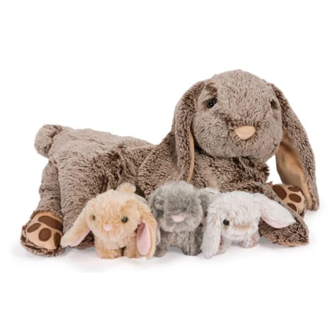 Noxxiez Pluche Familie - Mama Konijn met 3 baby's