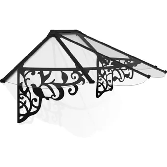 Palram | Canopia - Veranda- En Deurluifel Lily - Helder - Zwart - 70x88x216cm