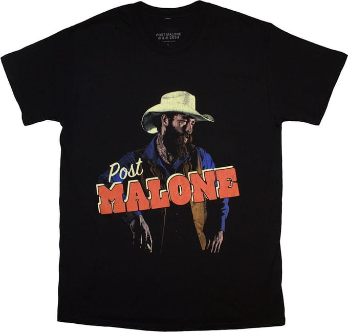 Post Malone - Cowboy Heren T-shirt - M - Zwart